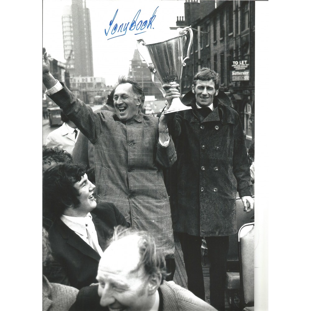 Tony Book Manchester City Signed 12 x 8 inch football photo. Tony Book Manchester City Signed 12 x 8 inch football photo.