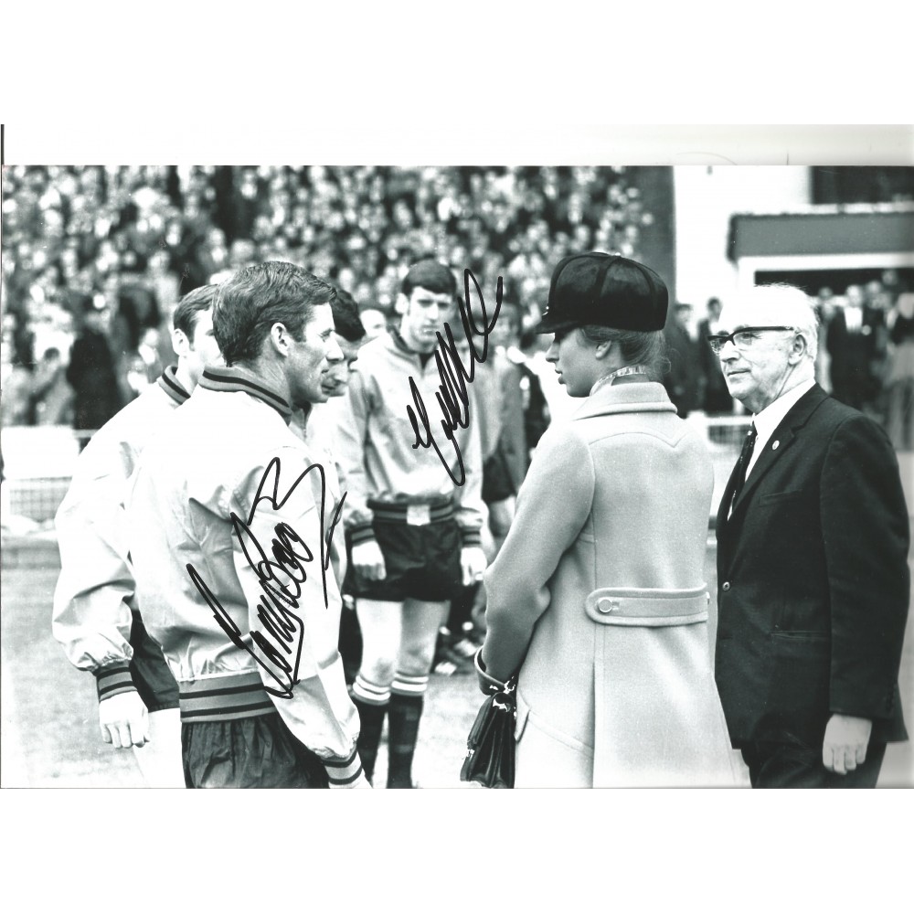 Tony Book and Tommy Booth Manchester City Signed 12 x 8 inch football photo. Tony Book and Tommy Booth Manchester City Signed 12 x 8 inch football photo.