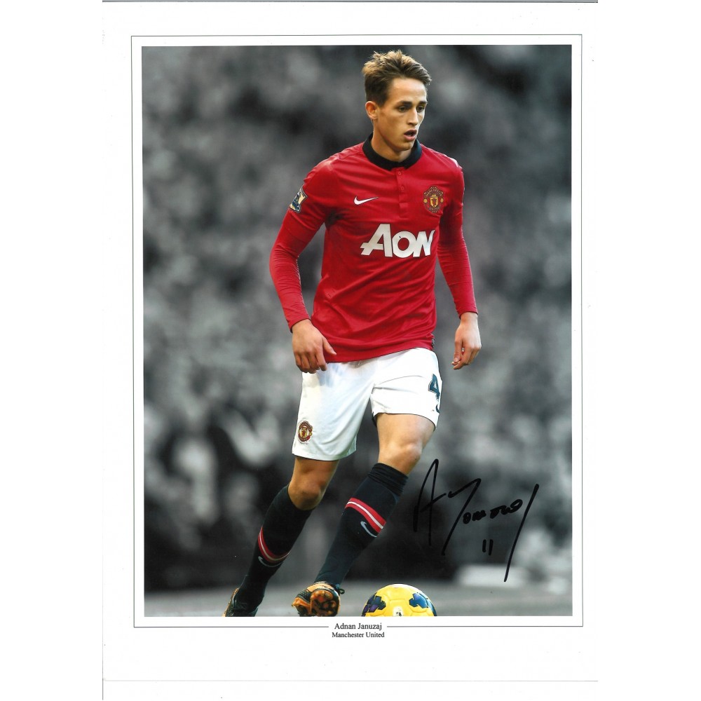 Adnan Januzaj Man United signed 16 x 12 colour football photo. Adnan Januzaj Man United signed 16 x 12 colour football photo.