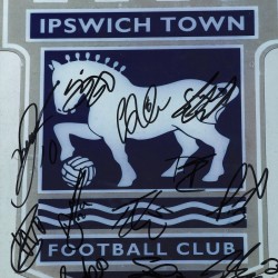 multi Ipswich Town Signed 10 x 8 inch football photo.