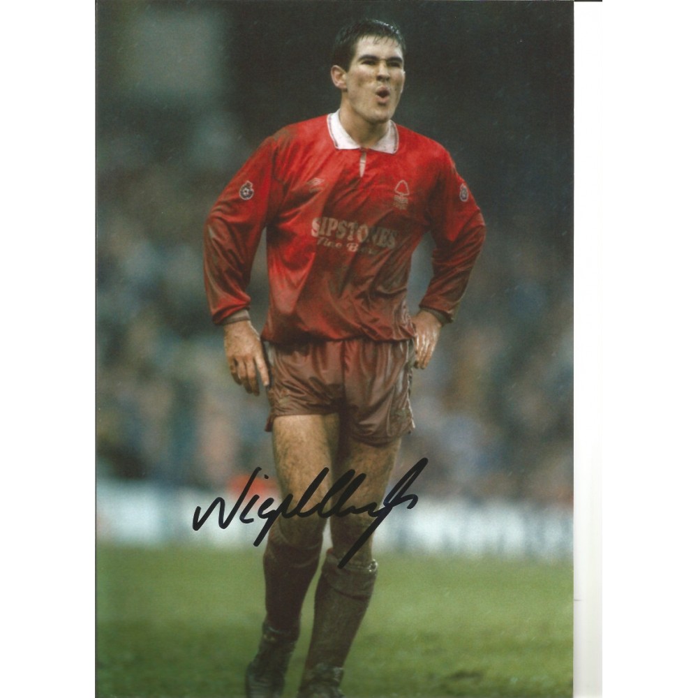 Nigel Clough Notts Forest Signed 10 x 8 inch football photo. Nigel Clough Notts Forest Signed 10 x 8 inch football photo.