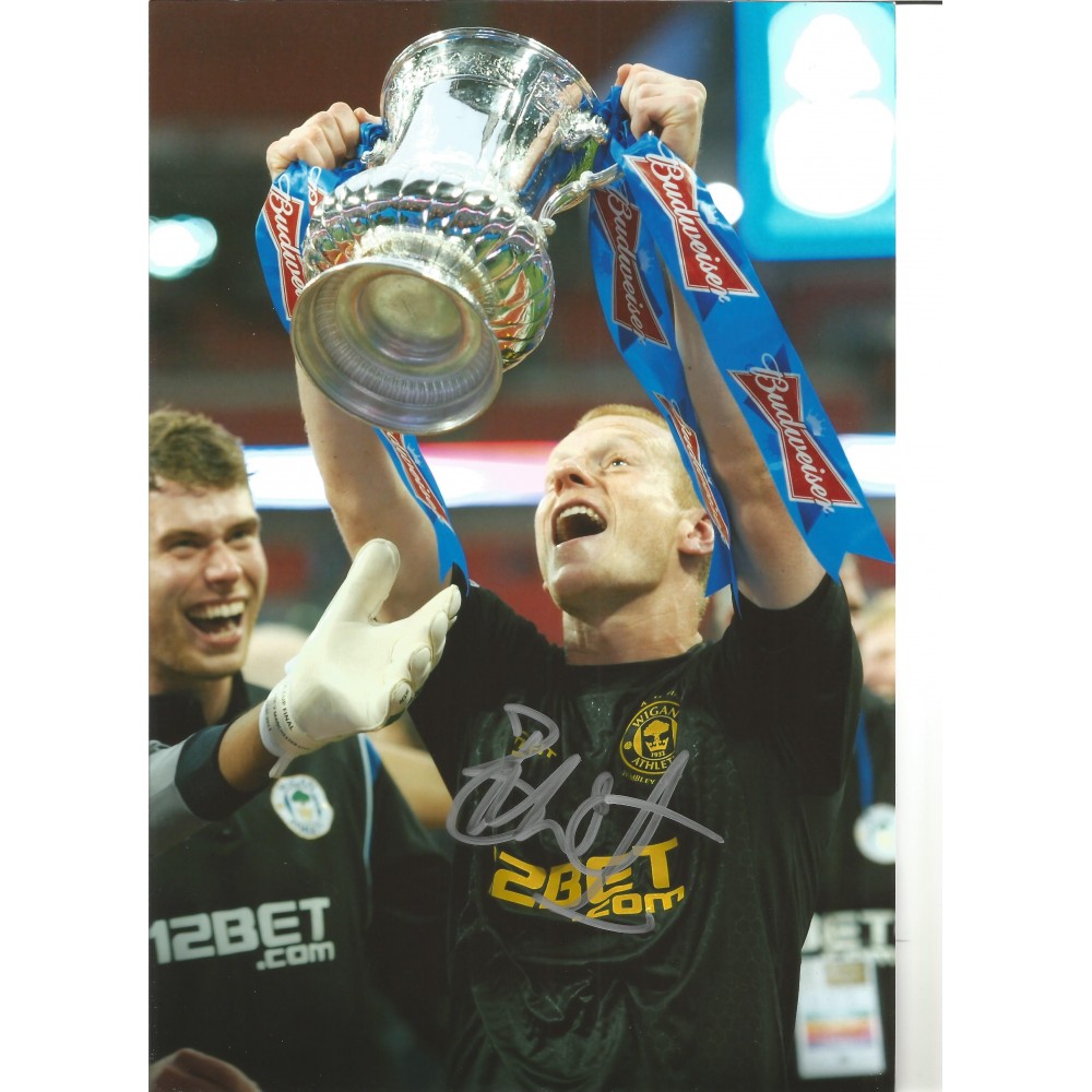 Ben Watson Wigan Signed 12 x 8 inch football photo.