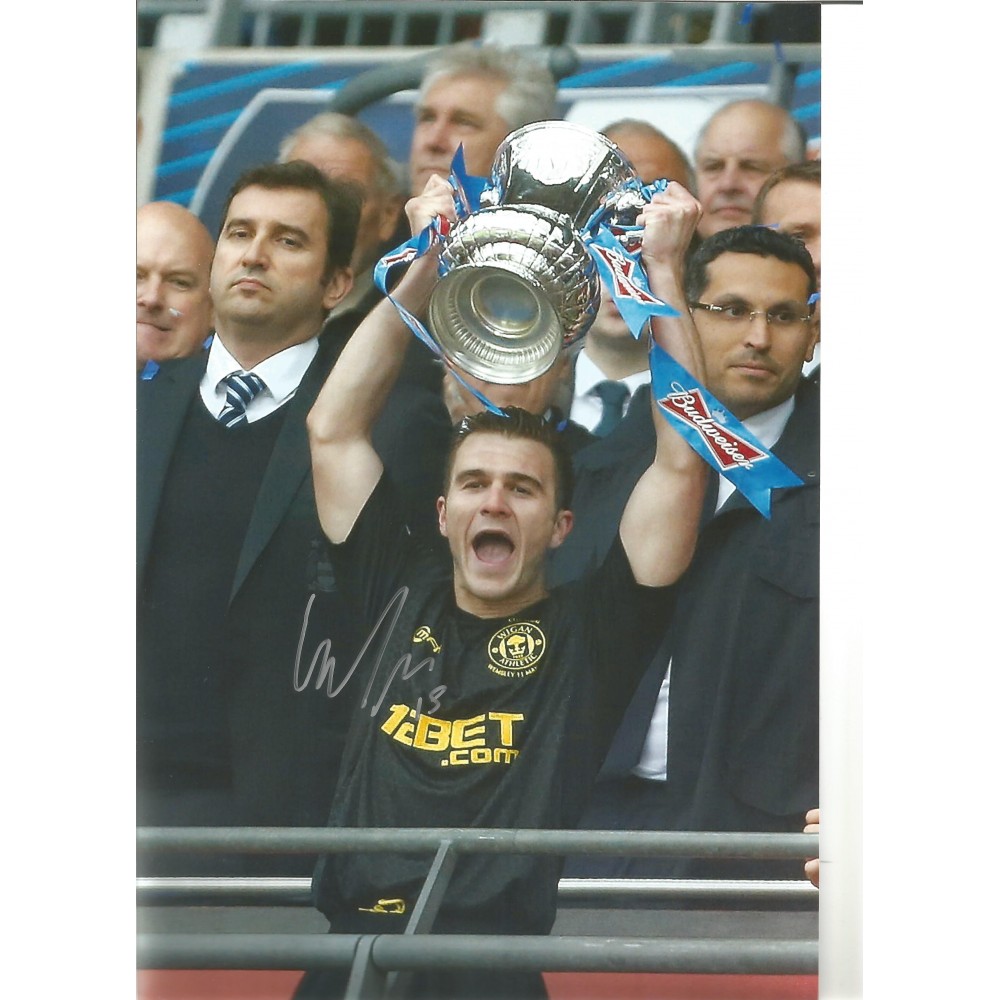 Callum Mcmanaman Wigan Signed 10 x 8 inch football photo. Callum Mcmanaman Wigan Signed 10 x 8 inch football photo.
