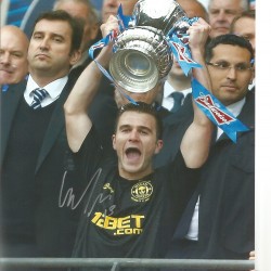 Callum Mcmanaman Wigan Signed 10 x 8 inch football photo. Callum Mcmanaman Wigan Signed 10 x 8 inch football photo.