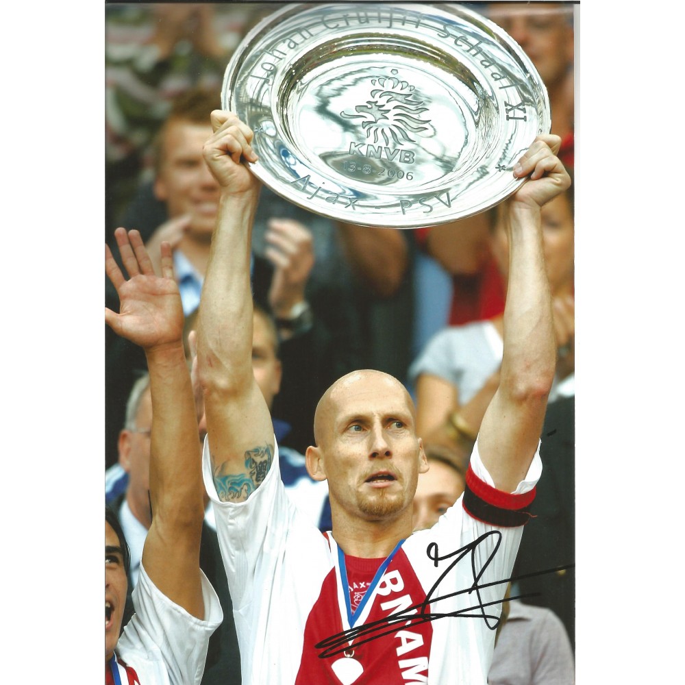 Jaap Stam Ajax signed 12 x 8 football colour photo. Jaap Stam Ajax signed 12 x 8 football colour photo.