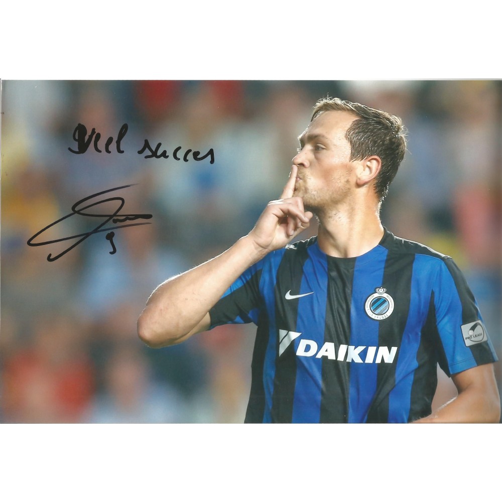 Tom De Sutter Brugge signed 12 x 8 colour football photo. Tom De Sutter Brugge signed 12 x 8 colour football photo.