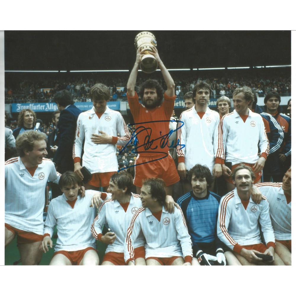 Paul Breitner Bayern Signed 12 x 8 inch football photo.