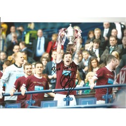 Darren Barr Hearts Signed 12 x 8 inch football photo.