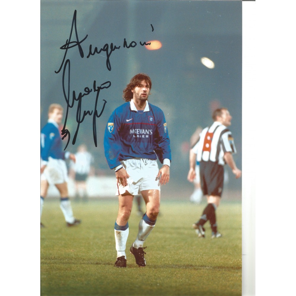 Pieter Huistra Rangers Signed 12 x 8 inch football photo. Pieter Huistra Rangers Signed 12 x 8 inch football photo.