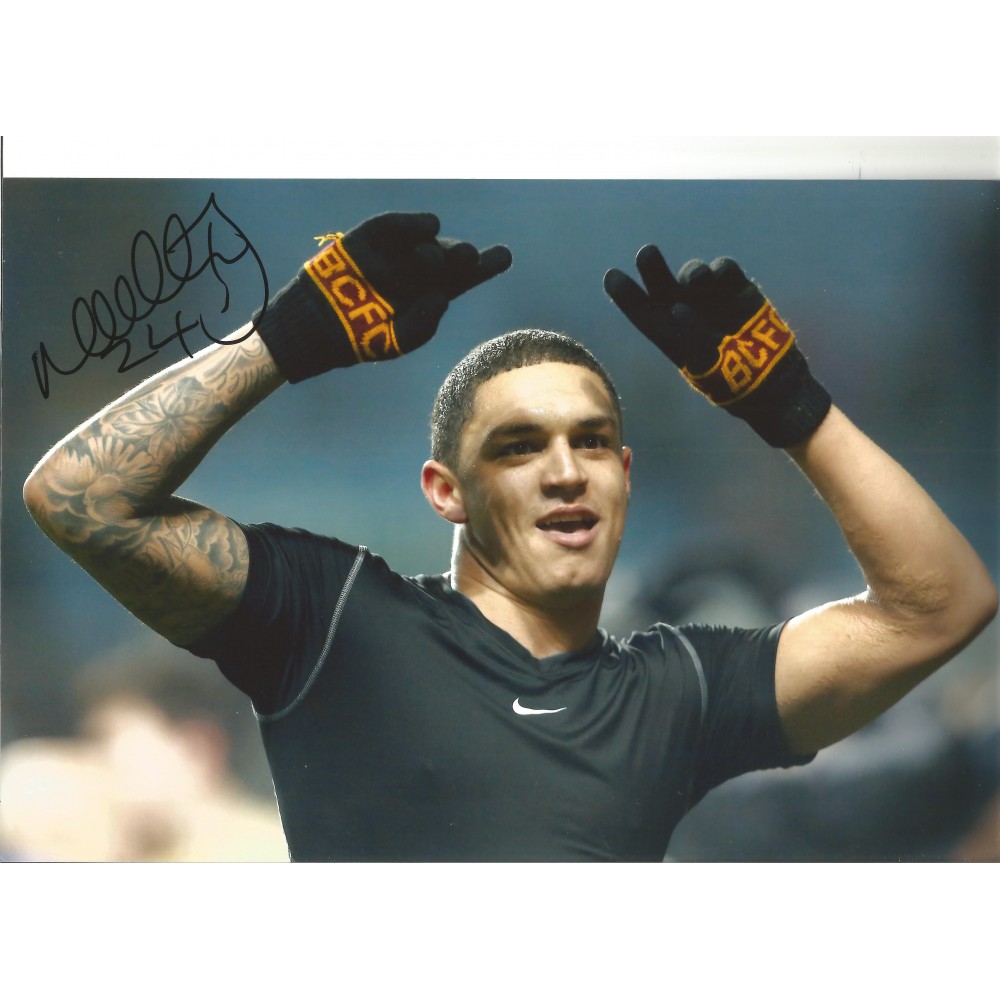 Nathan Doyle Bradford Signed 10 x 8 inch football photo. Nathan Doyle Bradford Signed 10 x 8 inch football photo.