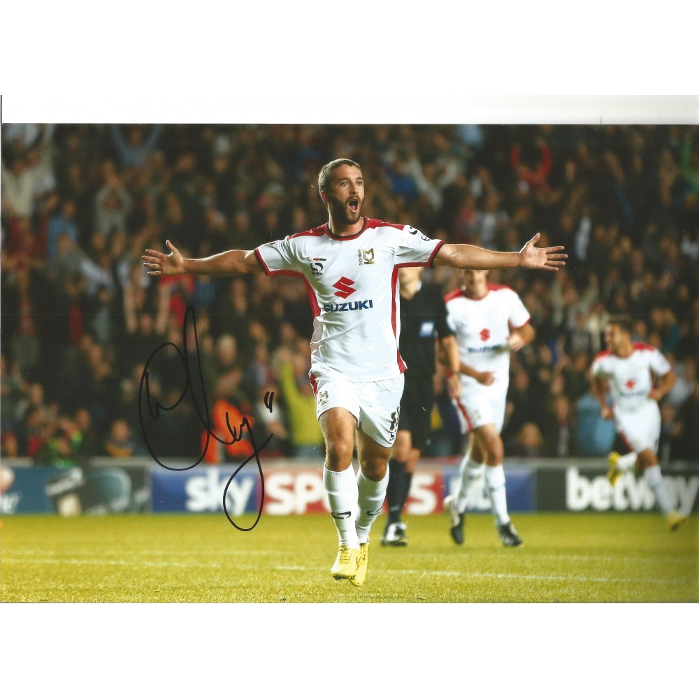 Will Grigg Wimbledon Signed 10 x 8 inch football photo. Will Grigg Wimbledon Signed 10 x 8 inch football photo.