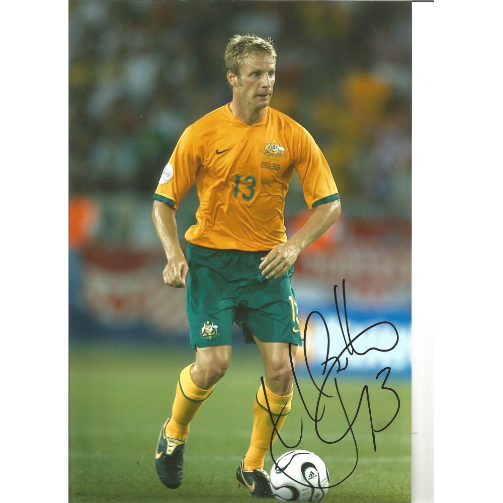 Vince Grella Australia Signed 10 x 8 inch football photo.