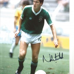 Norman Whiteside Northern Ireland Signed 10 x 8 inch football photo. Norman Whiteside Northern Ireland Signed 10 x 8 inch football photo.
