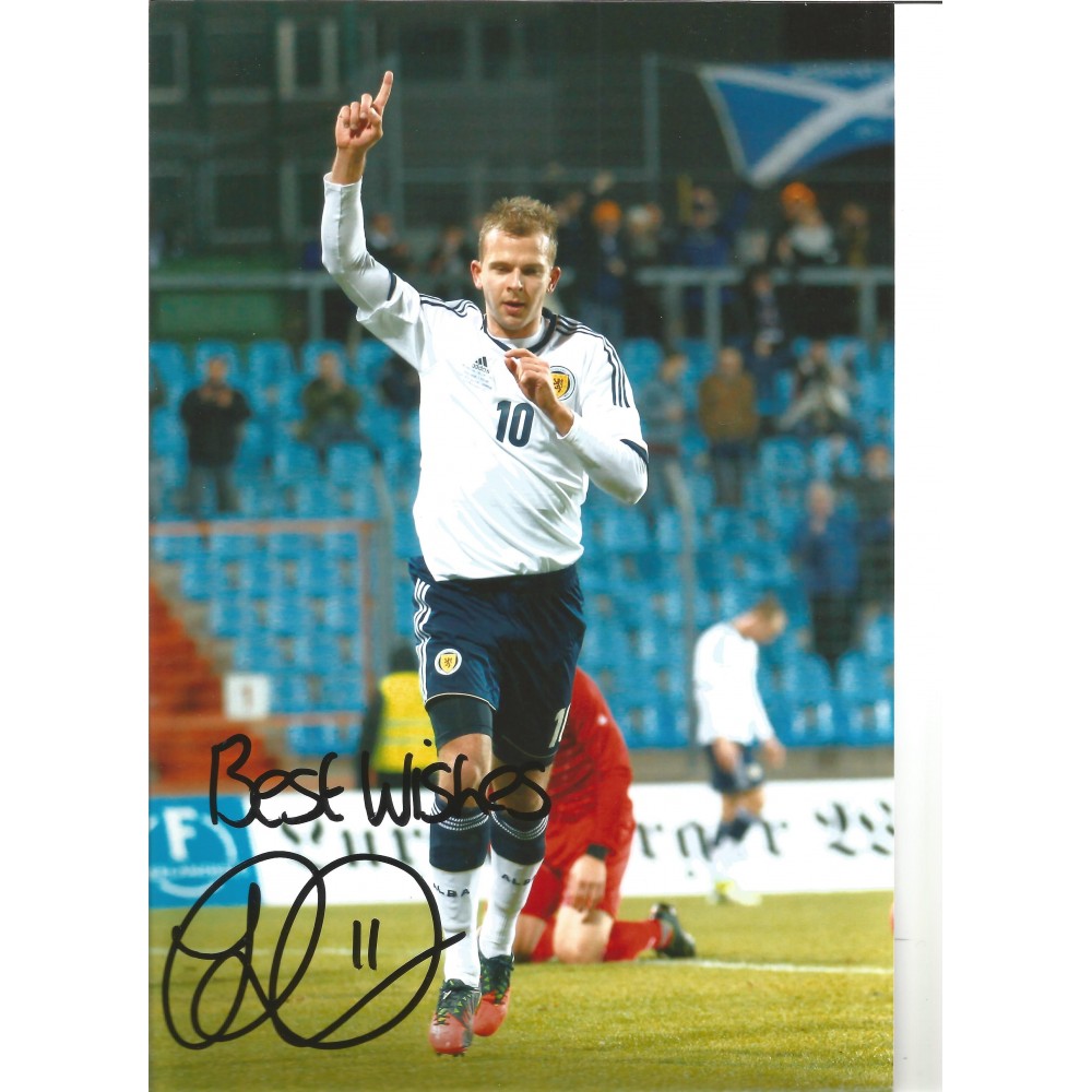 Jordan Rhodes Scotland Signed 10 x 8 inch football photo. Jordan Rhodes Scotland Signed 10 x 8 inch football photo.