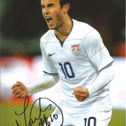 Landon Donovan USA Signed 10 x 8 inch football photo. Landon Donovan USA Signed 10 x 8 inch football photo.