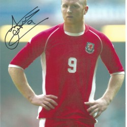 John Hartson Wales Signed 10 x 8 inch football photo. John Hartson Wales Signed 10 x 8 inch football photo.