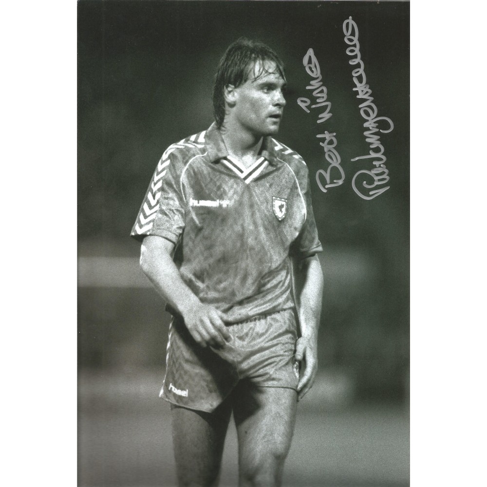 Clayton Blackmore Wales Signed 10 x 8 inch football photo. Clayton Blackmore Wales Signed 10 x 8 inch football photo.
