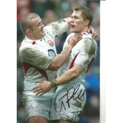 Graham Rowntree England 12 x 8 signed rugby photo.
