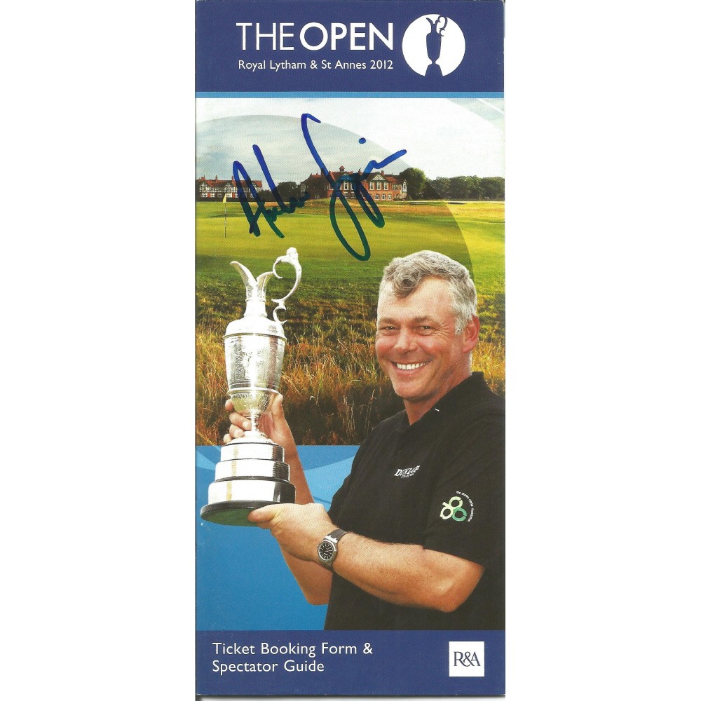 Andrew Georgiou signed 2012 Open Championship spectator guide booklet. Andrew Georgiou signed 2012 Open Championship spectator guide booklet.