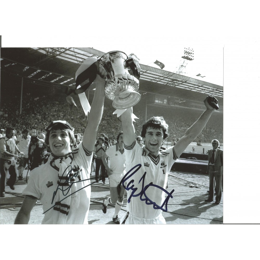 Football Ray Stewart and Geoff Pike 10x8 Signed Colour Photo