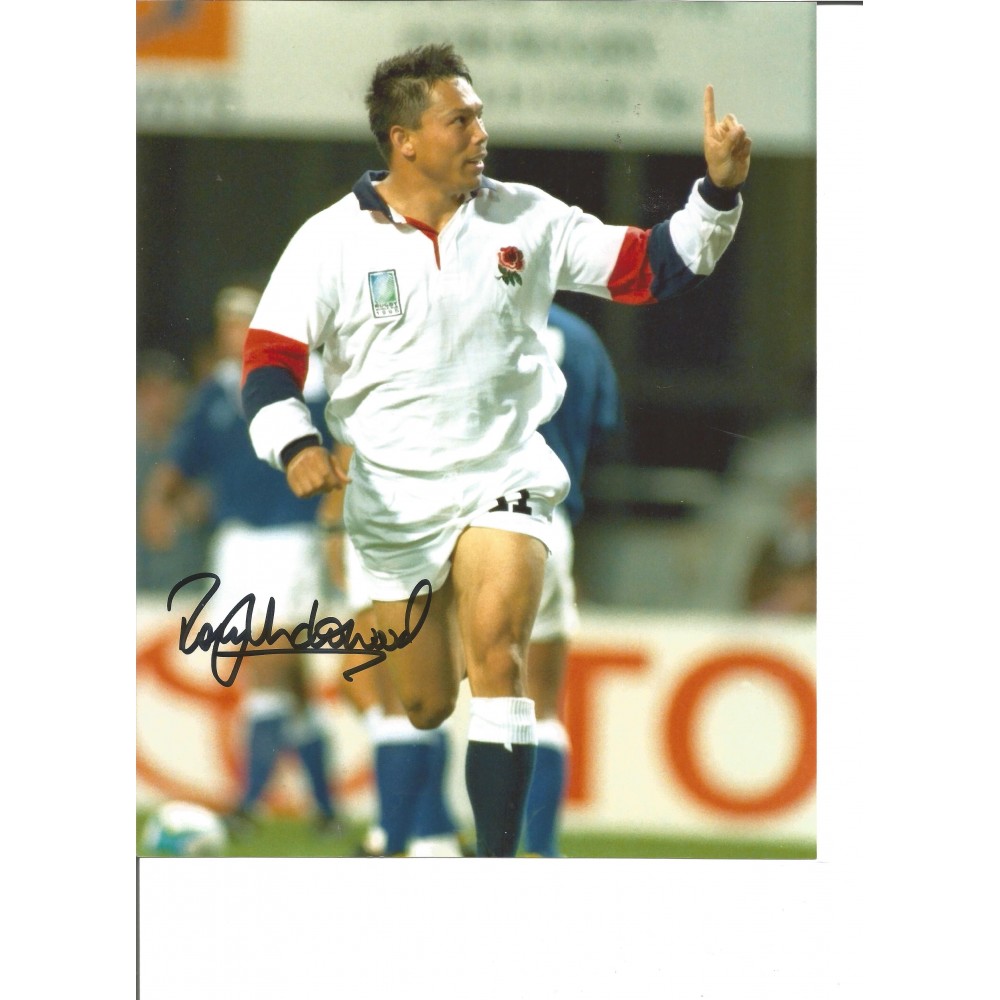 Rugby Union Rory Underwood 10x8 Signed Colour Photo Pictured Playing For England 1995 Rugby World Cup. Rugby Union Rory Underwood 10x8 Signed Colour Photo Pictured Playing For England 1995 Rugby World Cup.