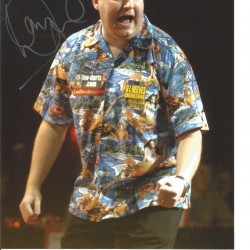 Darts Wayne Hawaii 501 Mardle 10x8 Signed Colour Photo Pictured In Action Darts Wayne Hawaii 501 Mardle 10x8 Signed Colour Photo Pictured In Action