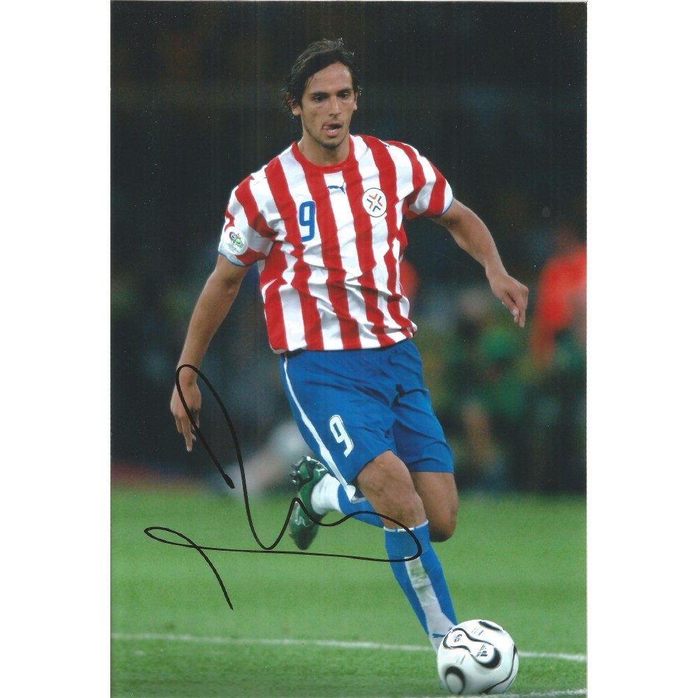Football Roque Santa Cruz 12x8 signed colour photo