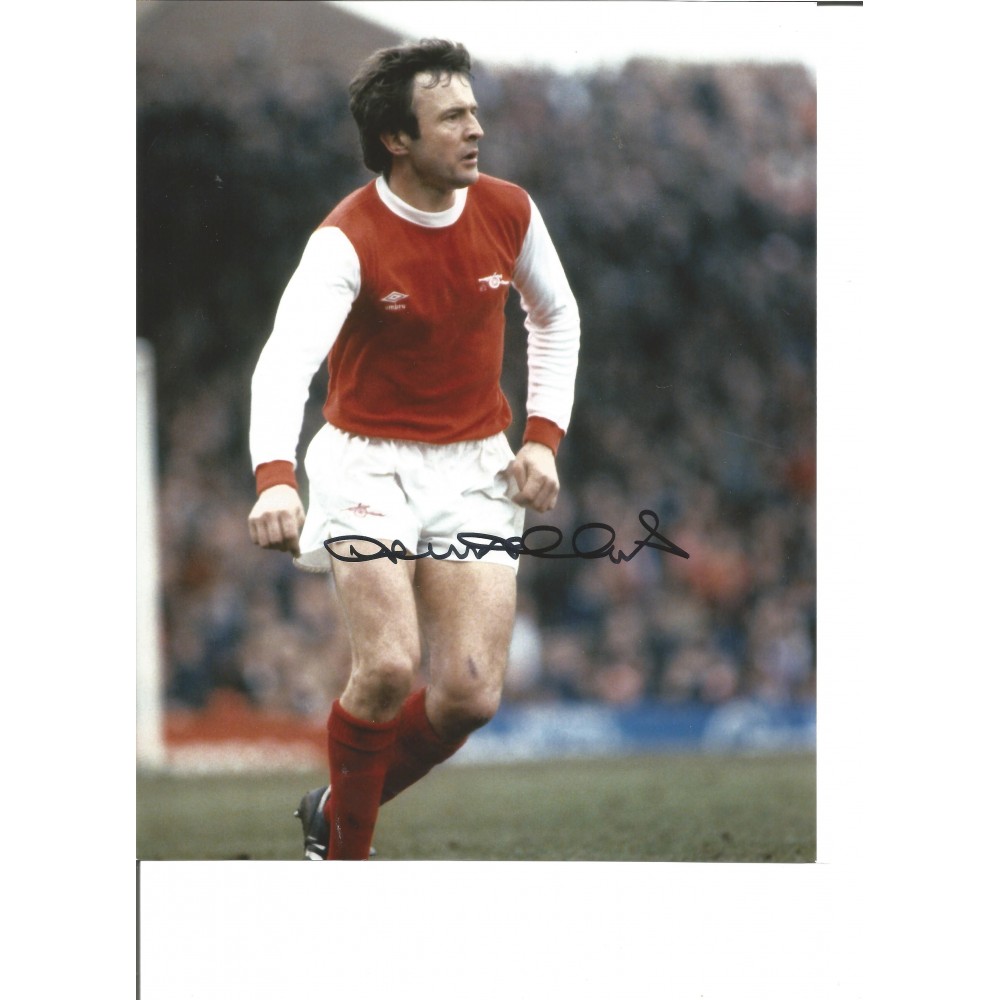 Football John Hollins 10x8 Signed Colour Photo Pictured In Action For Arsenal. Football John Hollins 10x8 Signed Colour Photo Pictured In Action For Arsenal.