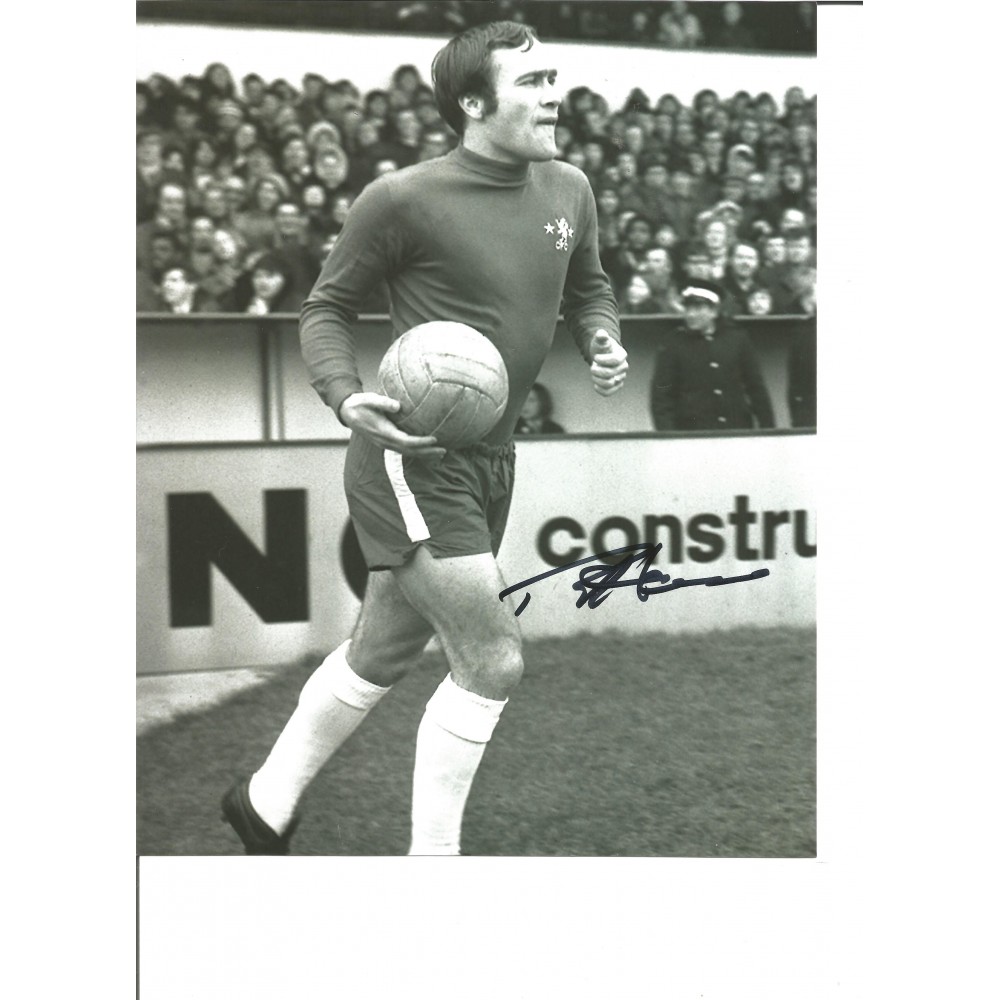Football Ron Chopper Harris 10x8 Signed B/W Photo Football Ron Chopper Harris 10x8 Signed B/W Photo