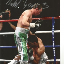 Michael Gomez Autograph 12x8 Signed Colour Boxing Photo Michael Gomez Autograph 12x8 Signed Colour Boxing Photo